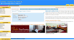 Desktop Screenshot of budgethotelsinsikkim.com