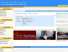 Tablet Screenshot of budgethotelsinsikkim.com